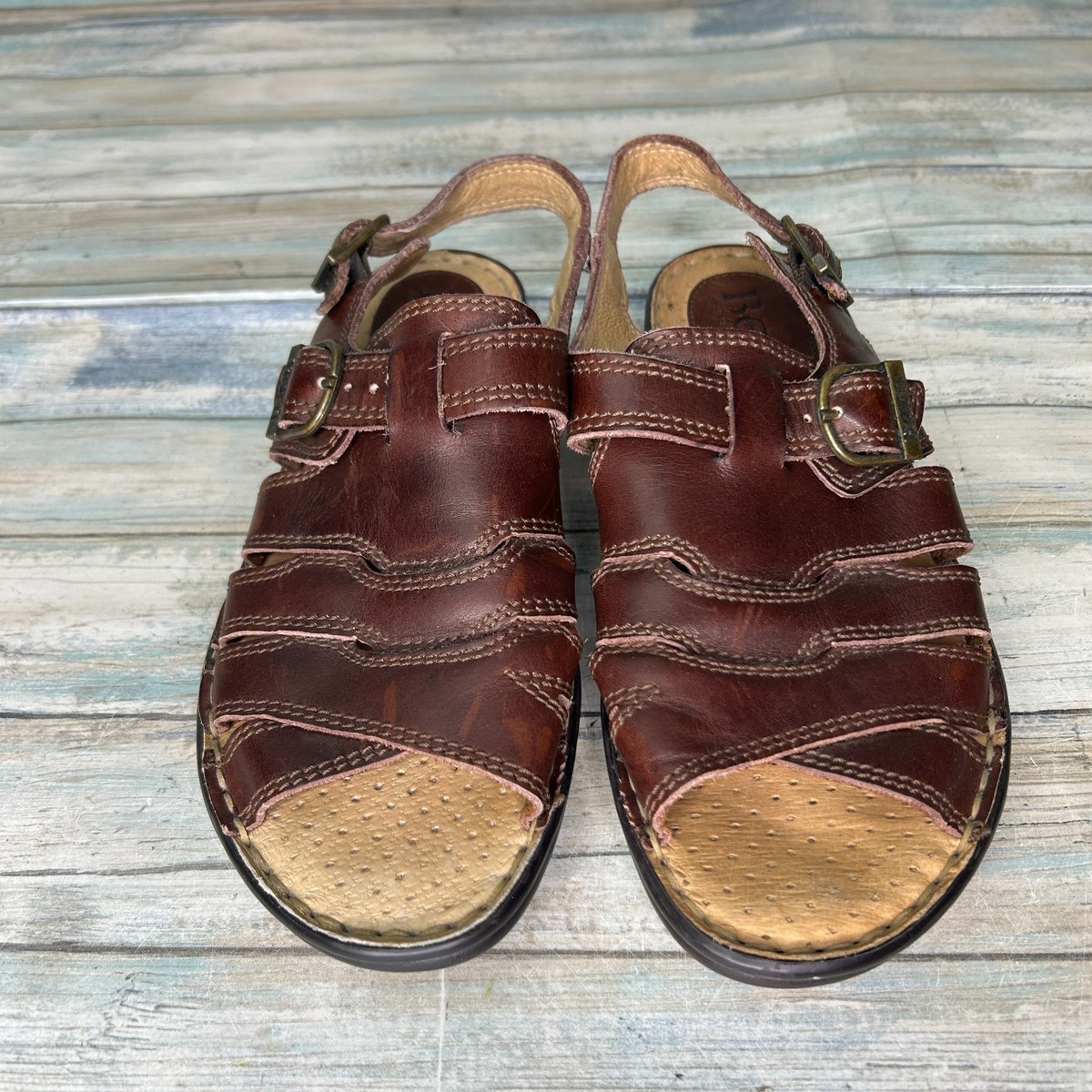Born Fisherman Sandals Womens Size 7 M Open Toe Slingback 