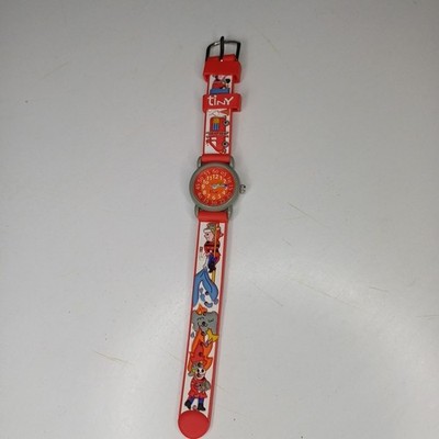 Tiny Watch Fireman Fire Fighter Rubber Strap Needs Battery Childrens Boys 