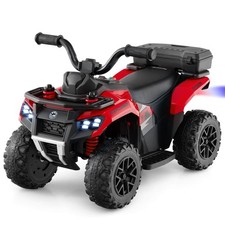 6V Kids Ride On ATV w/ Music  Spray Function USB Port Storage Box Toy Car