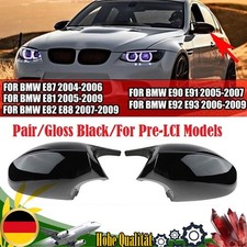 2x Spiegelkappen Abdeckung Schwarz Glänzend Für BMW 3er E90 E91 05-07 PRE-LCI-