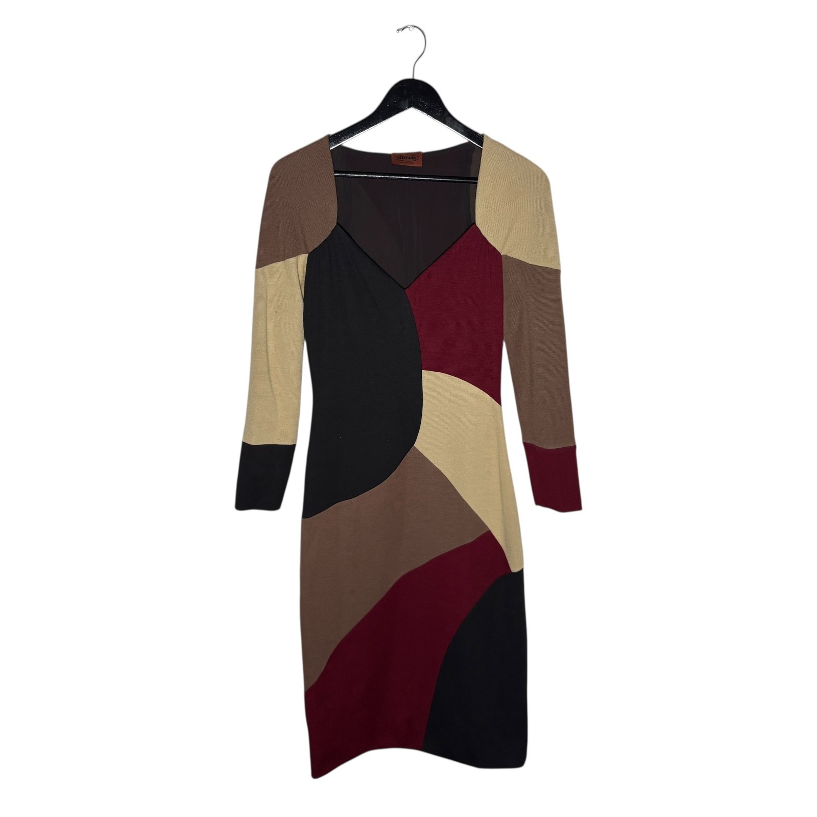 Missoni Patchwork Wool Blend Knit Long Sleeve Swe… - image 1