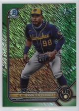 2022 Bowman Chrome Prospects Green Shimmer Refractor 44/99 Branlyn Jaraba 17jx