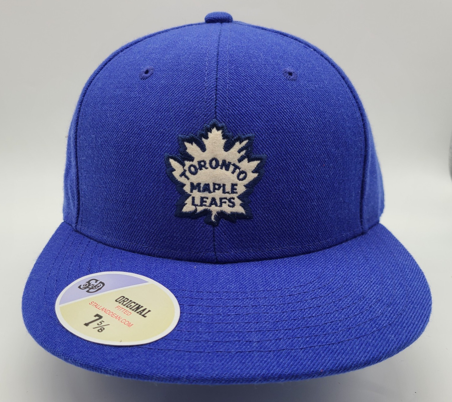 Toronto Maple Leafs Blue Stall & Dean Fitted Size 7 5/8 Hat Cap NWT Patch Logo