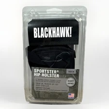 BlackHawk Sportster Hip Holster #09 2" Small Revolver RH Nylon Black B990221BK