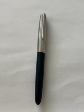 Vintage Parker 51 Fountain Pen Blue Lustraloy...