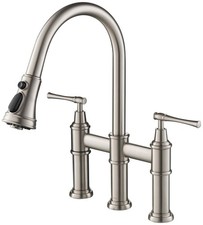 Kraus KPF-3121 Allyn 1.8 GPM Bridge Pull Down Kitchen Faucet - Stainless Steel