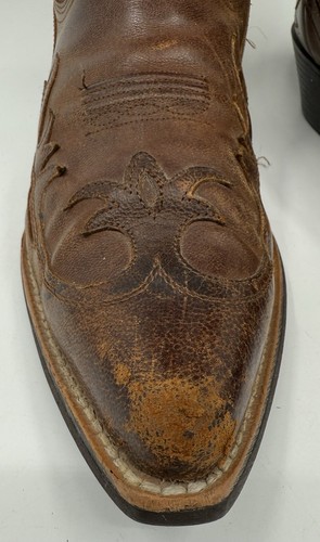 Ariat Style 10005920 Brown Leather Wingtip Mens Cowboy Boots 11 B Used Cond - Picture 20 of 24