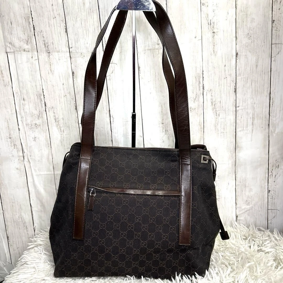 Sac fourre tout en toile Gucci Gg cuir m2_0422