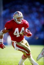 Fullback Tom Rathman San Francisco 49ers runs down the field durin- Old Photo