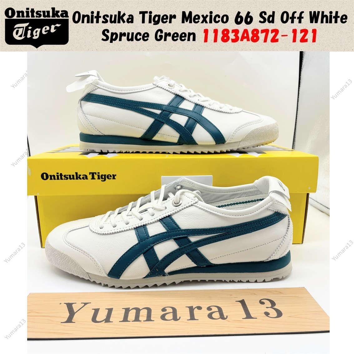 Onitsuka Tiger Mexico 66 Sd Off White Spruce Green 1183A872-121 | eBay