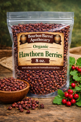 #ad Organic Hawthorn Berries Whole Bourbon Barrel Apothecary $31.00
