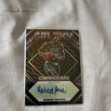 Panini 2022-23 Obsidian Galaxy Ink Robert Parish Auto Green 02/25