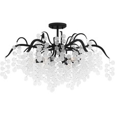 Quoizel MAP1728 Maple 6 Light 29"W Semi-Flush Ceiling Fixture - Black