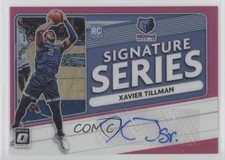 2020-21 Donruss Optic Signature Series Pink Prizm 5/25 Xavier Tillman Auto 0f76