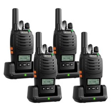 Retevis H777D Walkie Talkies for Adults with LCD Screen, NOAA, Type-C Black