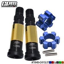 GPM Harden Steel F/R CVD Joint +24mm+Alu 7075 Wheel Hex Hubs For TRAXXAS X-Maxx