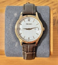 Ladies Seiko Date Quartz Watch 28mm Runs