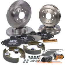 BREMSENSET BREMSENKIT VORNE +BREMSBACKENSATZ HINTEN FÜR FIAT SEICENTO