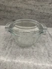 Vintage Pyrex De Corning #451 Covered Clear Glass Casserole With Lid France