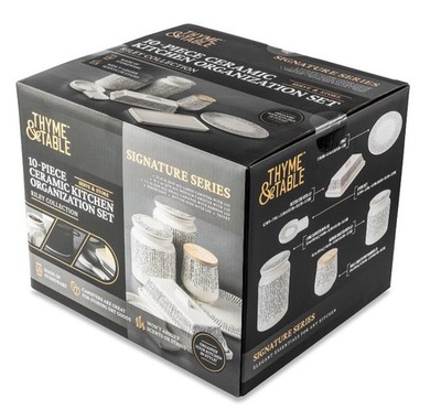 Thyme & Table 10-Piece Ceramic Kitchen Organization Set TT1369R