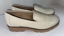 Vionic Kensley Patent Leather Loafers Arch Support Cream 8.5 Minimalist Comfort