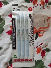 Image of Zebra Z Grip Retractable Black Ballpoint Pen 1.0mm Pack of 3 Pens