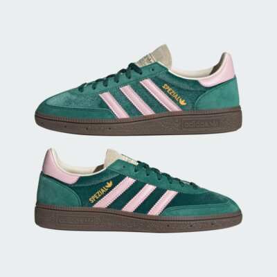 ★adidas★ Handball Special Green Pink JI2648 adidas Handball Spezial Velvet Womens Lifestyle Shoes Green