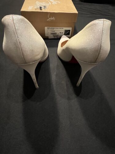 CHRISTIAN LOUBOUTIN ABSÄTZE SCHUHAUSSCHNITT 654 100 GLITZER MINI 39,5 9,5 AUTHENTISCH - Bild 12 von 24
