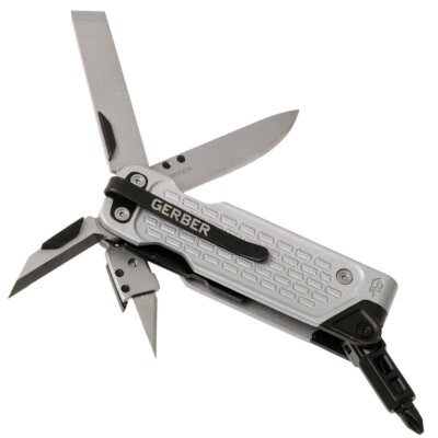 G1591 Gerber Lockdown Drive Multi-Function Plain Blade Silver Aluminum Handle