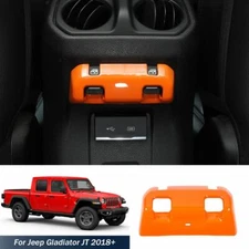 Rear Armrest Box Window Button Cover Trim for Jeep Gladiator JT JL 2018+ Orange