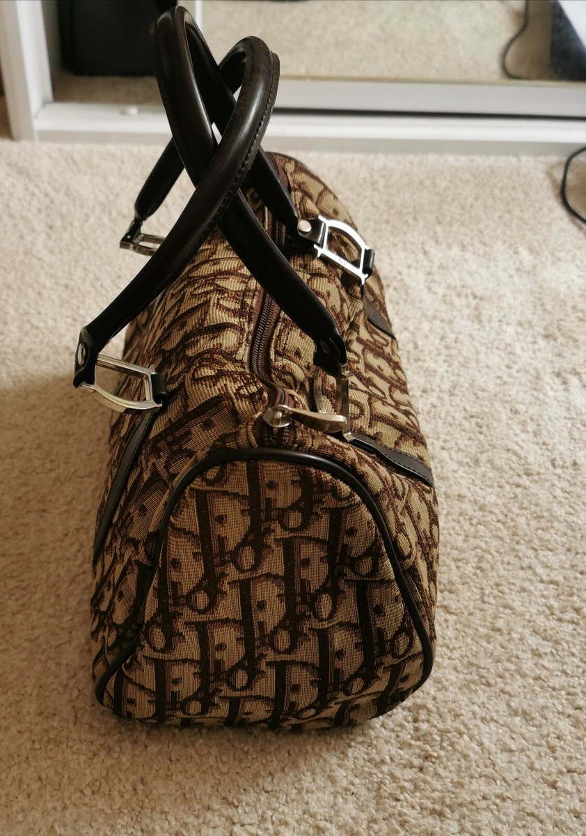 VINTAGE CHRISTIAN DIOR TOTE BAG BROWN GENUINE | eBay