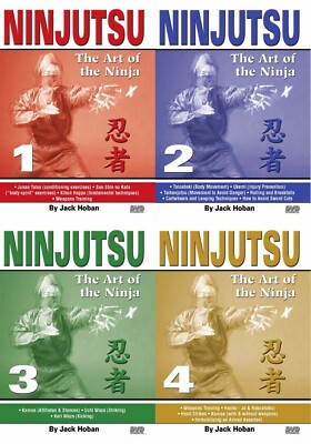 4 DVD SET Ninjutsu Art of the Ninja Secret Techniques - Shidoshi Jack Hoban