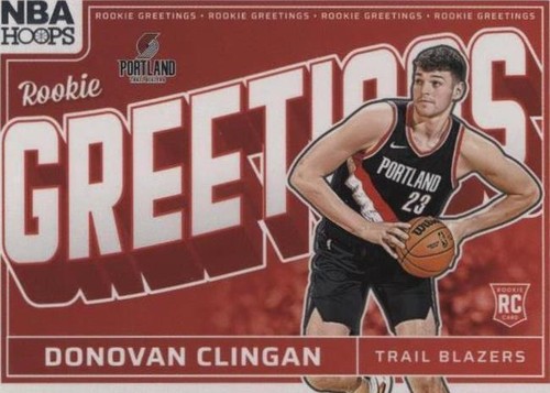 Donovan Clingan 2024-25 NBA Hoops Rookie Greetings #5 | eBay