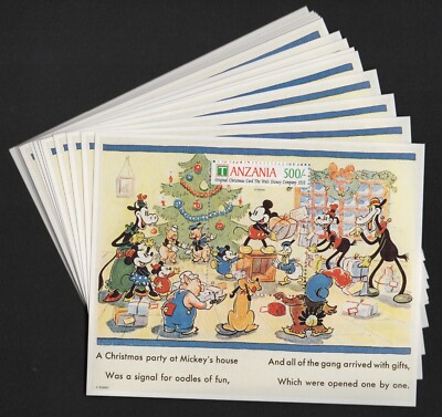 25 x TANSANIA Block Walt Disney Mickey Mouse (Mi Block 166 [1991]) ** MNH ME 187