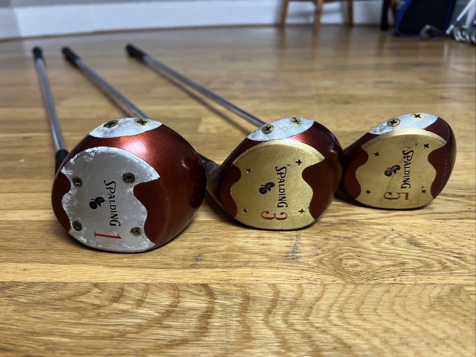 Spalding Bird On The Ball Persimmon 1,3,5 Wood Set Apollo Spectre Medium Shafts - Image 2 of 4