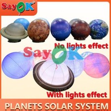 PVC Inflatable Planets Solar System 8 Planets Pluto Sun Moon Lighting Balloons