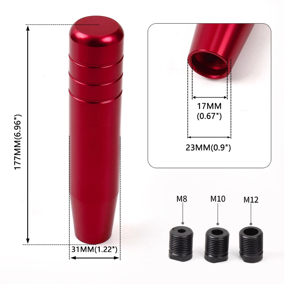 Universal JDM Aluminum Automatic Stick Car Gear Shift Knob Shifter 5 6 Speed - Image 3 of 4