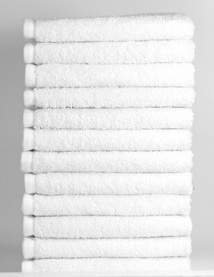 12er Pack Gesichtstücher Flanell Handtücher 100% reine weiche Baumwolle Waschlappen weiß