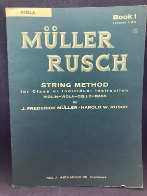 KJOS Müller Rusch String Method, Viola, Book 1, Class or Individual #51VA