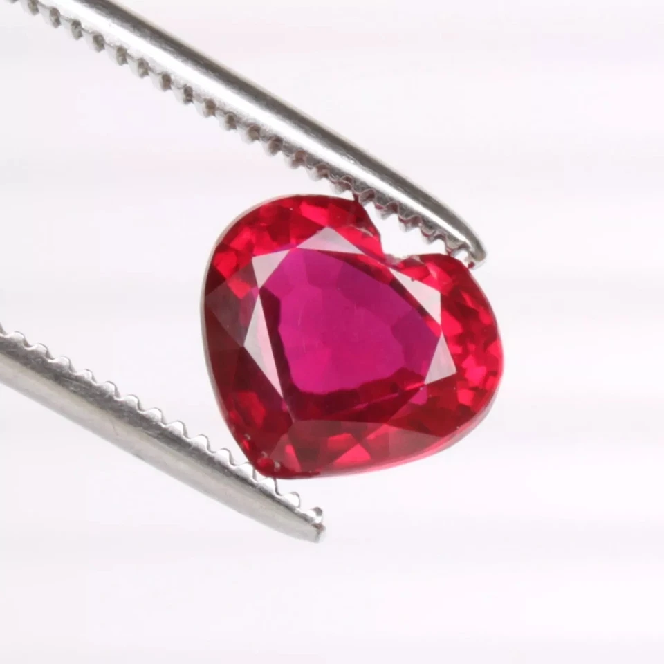 Red Certified Ruby Blood 4.60 Ct. Heart Cut Mozambique Amazing Loose Gemstone - Image 2 of 4