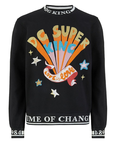 Gabbana Super King Black Jumper Size 