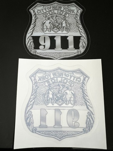 3 NEW YORK CITY POLICE NYPD SHIELD 9 11 INSIDE WINDOW DECAL PBA 3-new-york-city-police-nypd-shield-9-11-inside-window-decal-pba