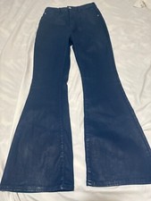 Pilcro by Anthropologie Womens The Icon Coated Flare Jeans Blue 30