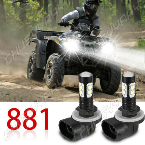 For Precedent Cart Club Car DS 1999 & 2004 LED Headlight 2X 881 Bulb