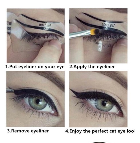 Eyeliner Stencil - Eyeshadow Guide, Smokey Cat, Quick Eye Makeup Tool Set - Picture 8 of 11