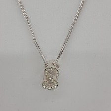 NEW Avon Dazzling Initial S Necklace Silver Tone Rhinestones New In Box