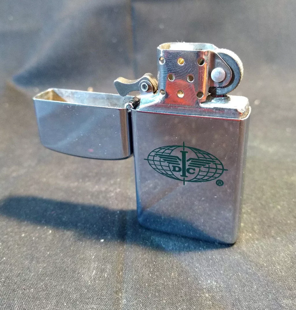 1984 Collectible DIC Zippo Cigarette Lighter Made In USA World Silver Tone