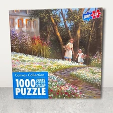 Canvas Collection Puzzle THE GARDENS Jumbo Pieces Sure Lox 27” x 19"