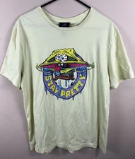 Spongebob Stay Pretty TShirt Yellow Womens Size Large H&M