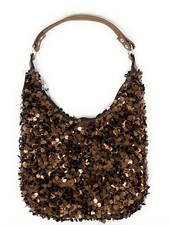 Beaded Metallic Sequin Hobo Style Evening Purse